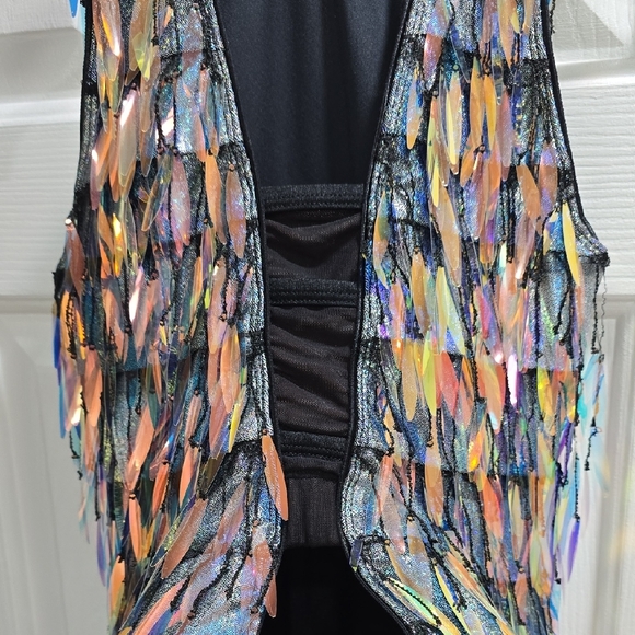 Kids Multicolor Sequin Vest - Picture 3 of 16